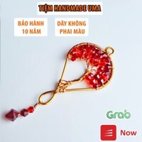 Mặt dây chuyền phong thủy mệnh hỏa đính đá đỏ Tree of life cho nữ