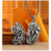 Mặt dây chuyền Pixiu mạ bạc Rỗng Nafu Nam Nữ Áo len thời trang Mặt dây chuyền