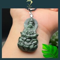 Mặt Dây Chuyền Quan Âm Đá Ngọc Ấn Độ