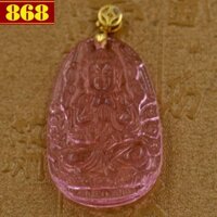 Mặt dây chuyền Quan Âm nghìn tay nghìn mắt 5cm hồng