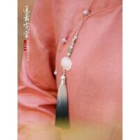 Mặt Dây Chuyền Quạt Ngọc Trắng Sen Quạt Mặt Dây Chuyền Chuyển Đổi Tua Rua Tai Phong Cách Cổ Đại Hanfu Phụ Kiện Sườn Xám Bấm Khóa20250108