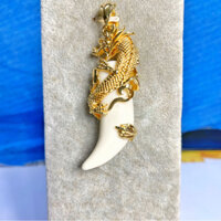 Mặt dây chuyền rồng vàng, mặt rồng khoen to, mặt rồng ngà- 6211277