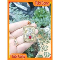 Mặt dây chuyền rồng viền vàng rồng trắng  M1169 - 145  Tubi  Cony Mạnh Mẽ - Dễ phối đồ, đi chơi, đi tiệc đều đẹp