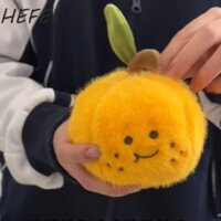 Mặt dây chuyền sang trọng màu cam trái cây HEFEI, Mặt dây chuyền sang trọng màu cam có thể tháo rời, Búp bê đi cùng cho trẻ em Bộ sưu tập dễ thương Búp bê bóc vỏ mềm màu cam sang trọng Quà tặng ngày lễ cho trẻ em