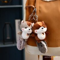 Mặt Dây chuyền sang trọng Móc chìa khóa Sóc sóc hình quả hạch dễ thương