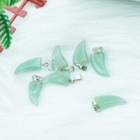 MẶT DÂY CHUYỀN THẠCH ANH XANH TỰ NHIÊN HÌNH RĂNG NANH