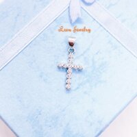 Mặt Dây Chuyền Thánh Giá Bạc Đính Đá Leon Jewelry