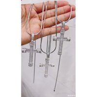 MẶT DÂY CHUYỀN THÁNH GIÁ CHO NAM CHẤT LIỆU BẠC Ý ĐÍNH ĐÁ CZ SIÊU SÁNG