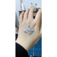 Mặt dây chuyền thiên Nga nạm đá bạc ta NGỌC MẬU