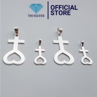 Mặt dây chuyền thiên tâm công giáo chuẩn bạc ta - THJ SLIVER