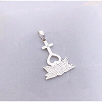 Mặt dây chuyền Thiên Tâm đài sen chuẩn BẠC TA