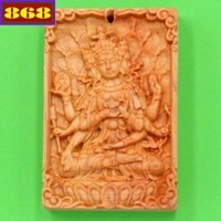 Mặt dây chuyền Thiên thủ thiên nhãn MG3 gỗ hoàng đàn, Phật bản mệnh