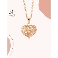 Mặt dây chuyền trái tim bí mật tình yêu Chow Sang Sang, vàng hồng 18K, mặt dây chuyền rỗng 90365P