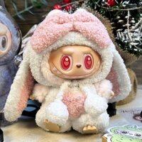 Mặt dây chuyền trang phục dự tiệc Labubu thế hệ thứ hai, Trang Phục Búp bê 17cm, bộ đồ Thỏ tai cụp tim