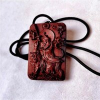 MẶT DÂY CHUYỀN TRƯƠNG THIÊN SƯ MANG BÌNH AN BẰNG GỖ TÁO SÉT ĐÁNH