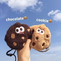 Mặt dây chuyền túi đựng bánh quy, mặt cười, túi dây sang trọng dễ thương, túi đựng tai nghe ngộ ngh