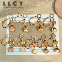 Mặt dây chuyền túi LLCY, POPMART Pop Bean Labubupu Móc khóa, Phim hoạt hình Bánh mì nướng Series Túi quyến rũ Quà tặng