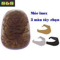 Mặt dây chuyền tượng rồng pha lê nâu (size lớn) kèm móc inox