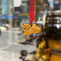 Mặt dây chuyền Tỳ hưu đá mắt mèo dáng đứng, mặt dây chuyền Tỳ hưu chiêu tài chiêu lộc, linh vật phong thủy may mắn