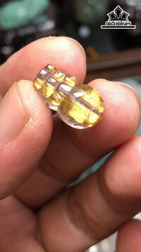 Mặt Dây Chuyền Tỳ Hưu Đá Thạch Anh Tóc Nâu Cao 16,5 Ngang 9,4 Sâu 7,7 (mm) 2g