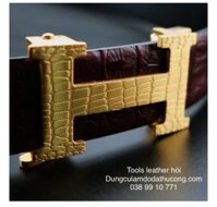 Mặt dây lưng chữ H CS2 màu vàng