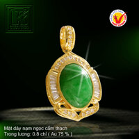 Mặt dây Ngọc cẩm thạch vàng 18K