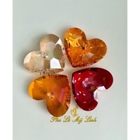 Mặt dây pha lê Swarovski 28mm truly in love heart