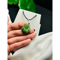 mặt dây Phật di lạc ngọc_bích tặng móc bạc