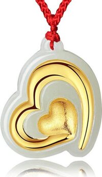 Mặt dây Phỉ Thúy dát vàng 24K Trái tim Ancarat