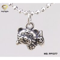 Mặt đeo dây chuyền, lắc tay, lắc chân bạc Ý 925 Huệ Ngân - 12 con giáp - Con Hổ- Tuổi Dần