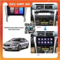 MẶT DƯỠNG LẮP MÀN HÌNH ANDROID Xe TOYOTA CAMRY 2012-2014 CÓ JACK NGUỒN ZIN