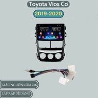 Mặt dưỡng Toyota Vios 2019 - 2020 kèm dây nguồn cắm zin theo xe dùng cho màn hình DVD android 9 inch