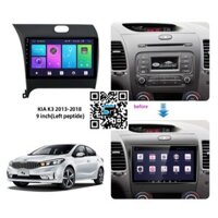 MẶT DƯỠNG XE KIA K3 /CERATO 2013/2016  9INCH CÓ JACK NGUỒN ZIN