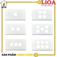 Mặt Hạt Công Tắc LiOA 1 Lỗ, 2 Lỗ, 3 Lỗ, 4 Lỗ, 5 Lỗ, 6 Lỗ Vuông Lắp Âm Tường hoặc Lắp Nổi - Mặt 1 lỗ vuông E18S1X