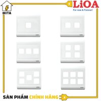 Mặt Hạt Công Tắc LiOA 1 Lỗ, 2 Lỗ, 3 Lỗ, 4 Lỗ, 5 Lỗ, 6 Lỗ Vuông Lắp Âm Tường hoặc Lắp Nổi loại mặt Vuông - Mặt 1 lỗ vuông V20S1X