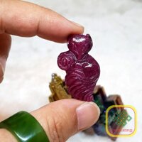 Mặt Hồ Ly Chín Đuôi Đá Ruby Đỏ Thiên Nhiên – MDD144