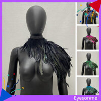 [Mắt] Khăn choàng lông vũ giả quấn vai Cape mềm mại có thể điều chỉnh cổ điển Gothic cổ điển Cosplay Đảng Hiệu suất sân khấu cơ thể Trang phục vũ công cổ giả