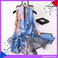 [Mắt] Khăn choàng nữ in hoa chống nắng Khăn quàng cổ giả lụa dài mịn đi biển cho gia đình