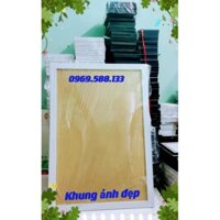 {Mặt khung bằng mica}-Khung ảnh cỡ 50x70cm loại bản dầy 5cm đẹp, tặng kèm đinh móc treo.