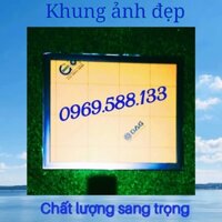 {Mặt khung bằng mica}-Khung ảnh cỡ 36x72cm loại đẹp, tặng kèm đinh móc treo.