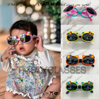 Mắt Kính Bé gái dẻo chống hình mèo Hello Kitty MS: 02 mở nắp bể chống gãy cao cấp 💯💯