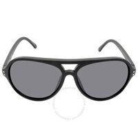 Mắt kính Calvin Klein Men's Matte Black Retro Pilot Sunglasses CK19532S 001