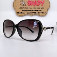 Mắt Kính Chanel Nữ Đen Bầu Gọng Hoa Tròng Polarized Cao Cấp 1852