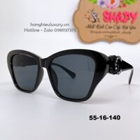 Mắt Kính Chanel Nữ Đen Mắt Mèo Gọng Đính Đá Cao Cấp