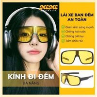 Mắt kính đi đêm ngày nam nữ chống chói đèn xe chống cát bụi đi đường bảo vệ mắt ôm mặt chống hơi nước đi mưa kính mắt