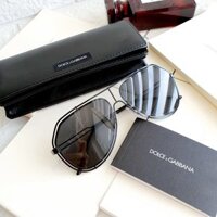 Mắt kính Dolce & Gabbana Aviator DG 2176 31778 Unisex Black Frame Grey Lens Sunglasses