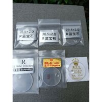 Mặt kính đồng hồ ROLEX saphire nguyên khối size 29.4mm- 29.5mm-30.4mm-30.5mm-31.0mm-31.5mm-32.7mm