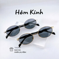 Mắt kính form oval thời trang PRAD*, tròng thủy tinh, chống bụi, chống UV