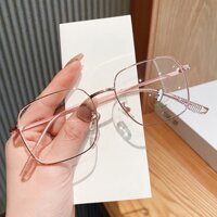 Mắt Kính Gọng Vuông Bằng Kim Loại Chống Tia Bức Xạ Thời Trang Hàn Quốc Cho Nam Nữ