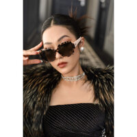 MẮT KÍNH HÀNG HIỆU Chữ DIO R CAO CẤP MẪU MỚI SIÊU SANG gọng tròn dáng oval phong cách retro màu kem